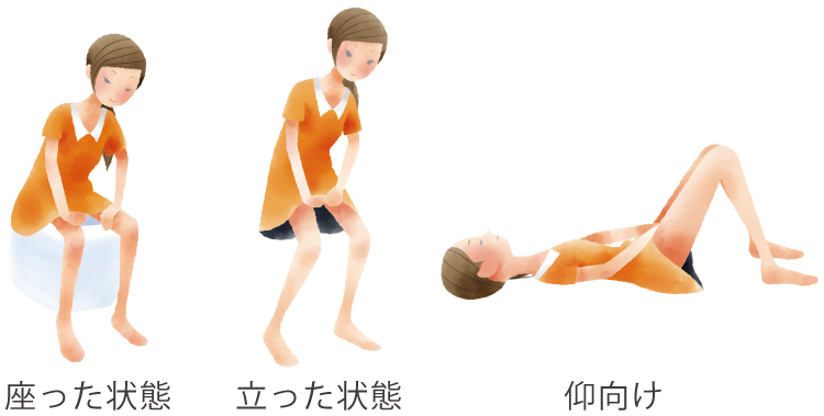 お薬を入れるときの姿勢